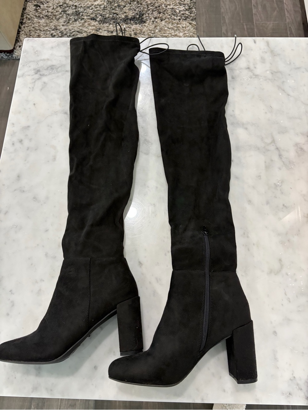 Chinese Laundry Black Over-The-Knee Block Heel Boots